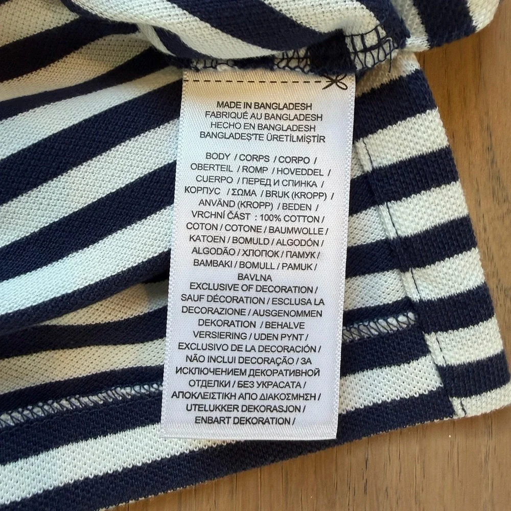 Polo Ralph Lauren Classic Navy & White Stripe Men's S/S Shirt 5XB Big Tall